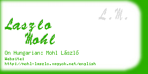 laszlo mohl business card