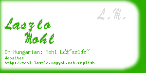 laszlo mohl business card